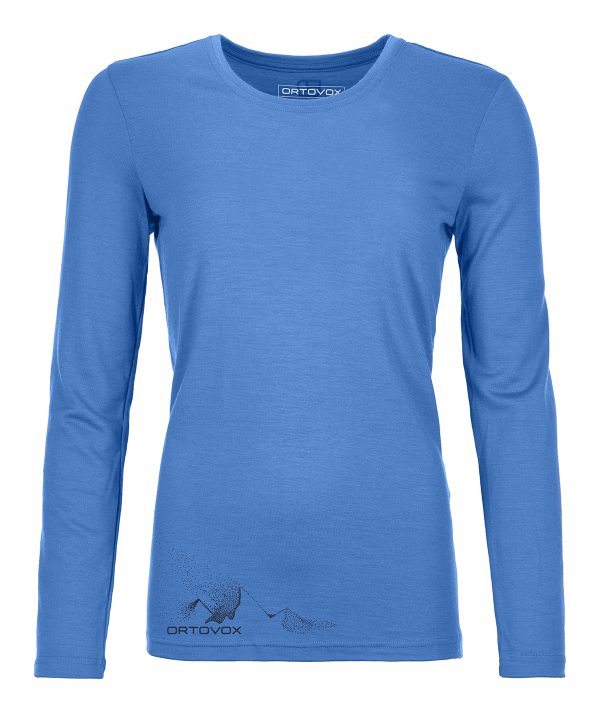 185 Merino Logo Spray Long Sleeve Women's - Image 2